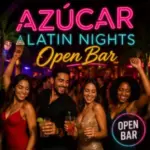 Guests enjoy dancing, cocktails, and unlimited drinks during Azúcar Latin Nights Open Bar in Las Vegas.