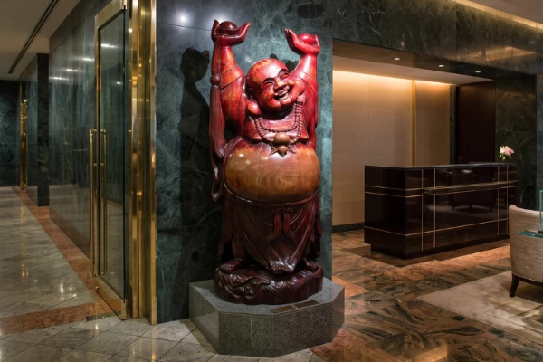 Happy Buddha statue at California Hotel and Casino in Downtown Las Vegas