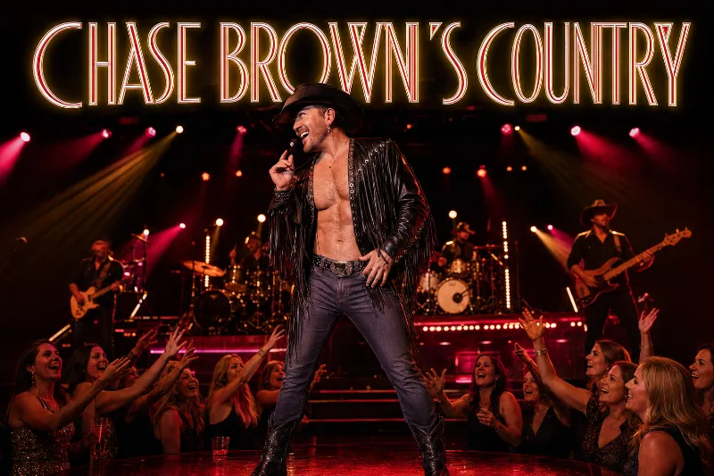 Chase Brown performs with a live country band before an enthusiastic Las Vegas audience.