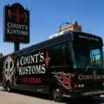 Guests tour Count's Kustoms and see custom hot rods, motorcycles, and famous TV vehicles in Las Vegas.
