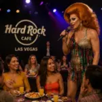 Guests enjoy lively drag performances, brunch favorites, and cocktails during Drag Brunch at Hard Rock Cafe Las Vegas.