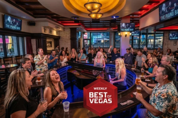 Dueling piano show at The Piano Bar at Harrah’s Las Vegas
