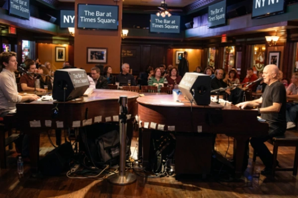 Dueling pianos at The Bar at Times Square at New York-New York Las Vegas
