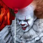 A menacing image of Pennywise at the Escape IT escape room in Las Vegas.