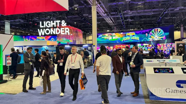 Global Gaming Expo G2E convention floor at The Venetian Expo in Las Vegas