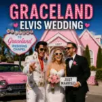 Elvis-themed ceremony at Graceland Wedding Chapel in Las Vegas