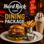 Burger, fries, and prix-fixe dining package at Hard Rock Cafe Las Vegas Strip