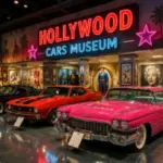 Visitors explore famous movie and television vehicles on display at the Hollywood Cars Museum in Las Vegas.