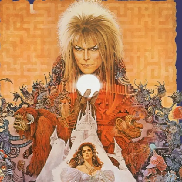 A poster for the concert version of Jim Hensons Labyrinth featuring David Bowie