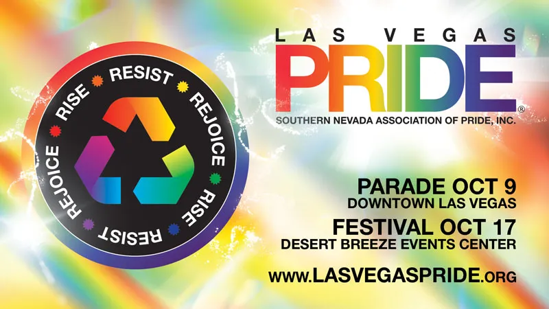 Las Vegas PRIDE Celebration 2026 promotional graphic for the October 17 festival.