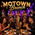 Guests enjoy a lively Motown Brunch featuring live soul music, great food, and mimosas in Las Vegas.