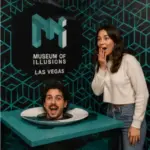 Guests explore interactive optical illusions and immersive exhibits at the Museum of Illusions Las Vegas.