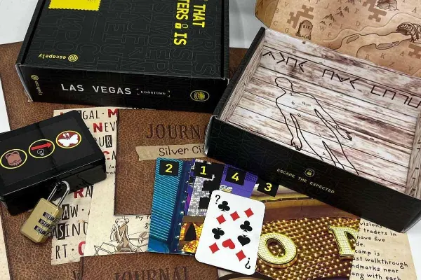 Outdoor escape room clue-solving adventure in Downtown Las Vegas