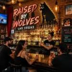 Guests enjoy handcrafted cocktails at the Raised by Wolves Neonopolis bar in downtown Las Vegas.