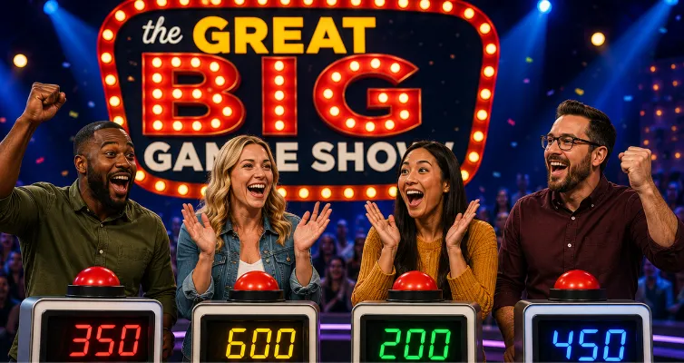 Players of The Great Big Game Show in Las Vegas compete for prizes and victory.