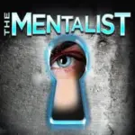 The Mentalist peering through a keyhole.