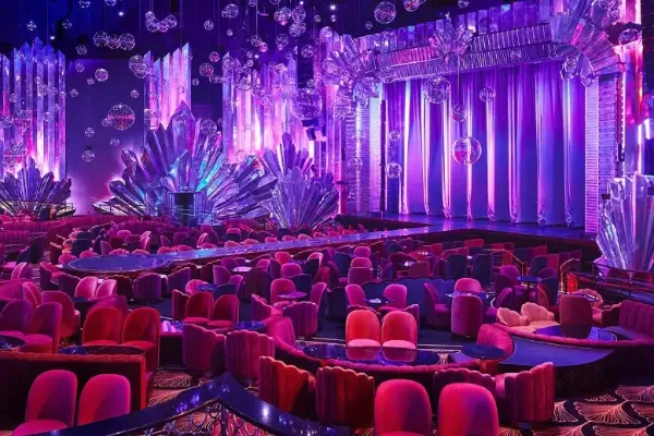 Stage ballroom setup inside The Venetian Expo in Las Vegas