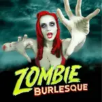A Zombie Burlesque performer with devilish red hair.