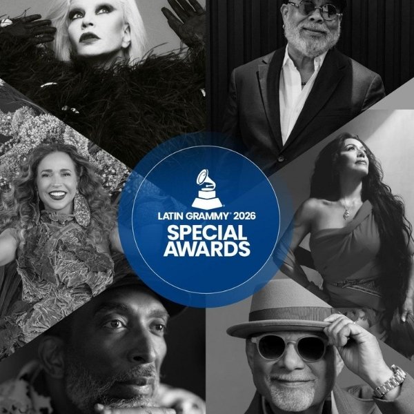 Latin Grammy Awards performers and nominees celebrating Latin music at MGM Grand Garden Arena in Las Vegas.