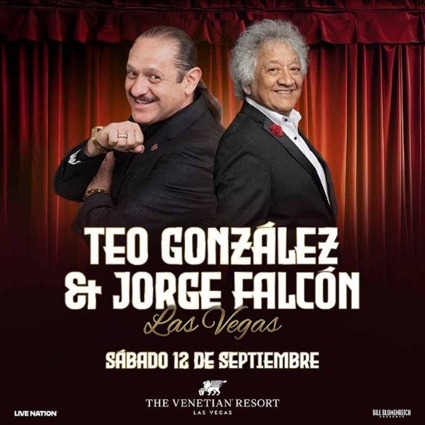 Mexican comedians Teo González and Jorge Falcón performing their Spanish-language comedy show at Palazzo Theatre in Las Vegas.