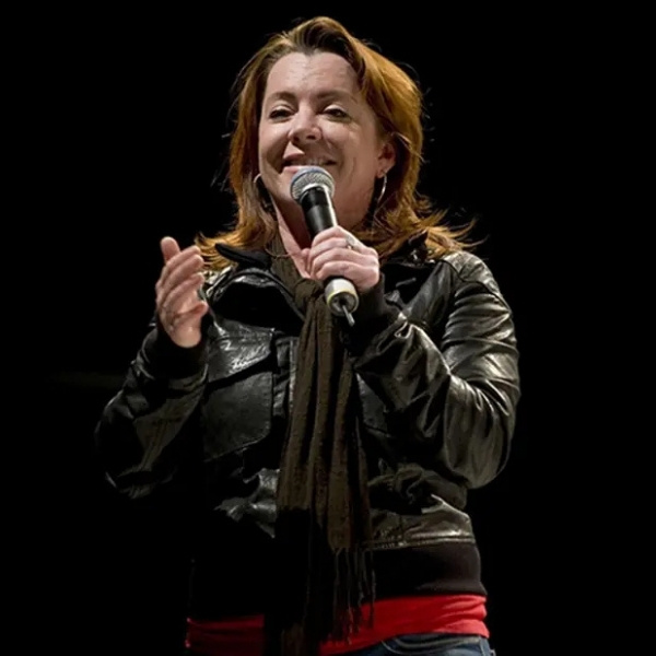 Kathleen Madigan promoting her Flying Cats & Marching Armadillos Tour at Palazzo Theatre in Las Vegas.