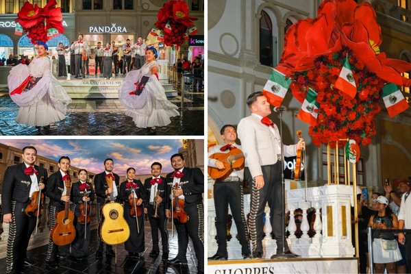 Mexican Independence Day festivities inside Grand Canal Shoppes at The Venetian Resort Las Vegas.