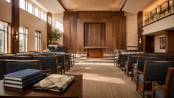 Traditional Conservative synagogue sanctuary serving the Las Vegas Valley