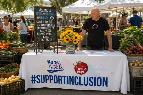 Fresh produce and local goods at a Las Vegas farmers market