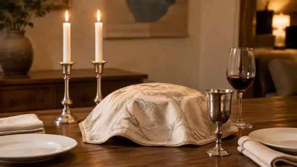Shabbat table representing Jewish worship and community life in Las Vegas