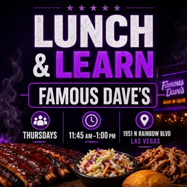 Lunch & Learn networking event at Famous Dave’s in Las Vegas.