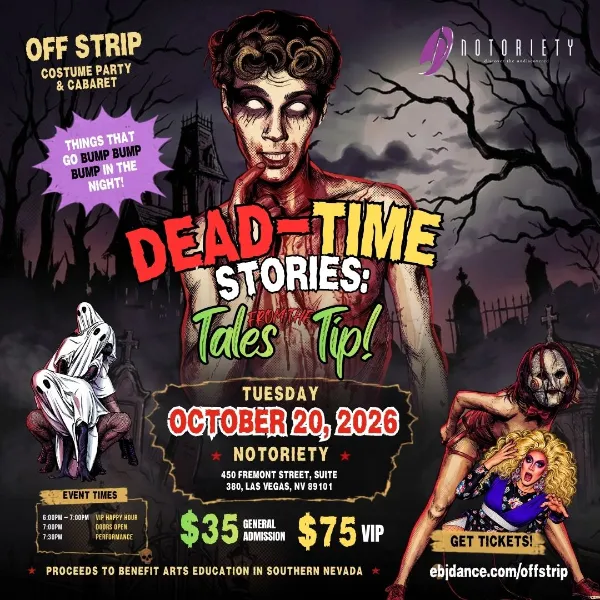 Flyer for Dead-Time Stories: Tales from the Tip at Notoriety Live