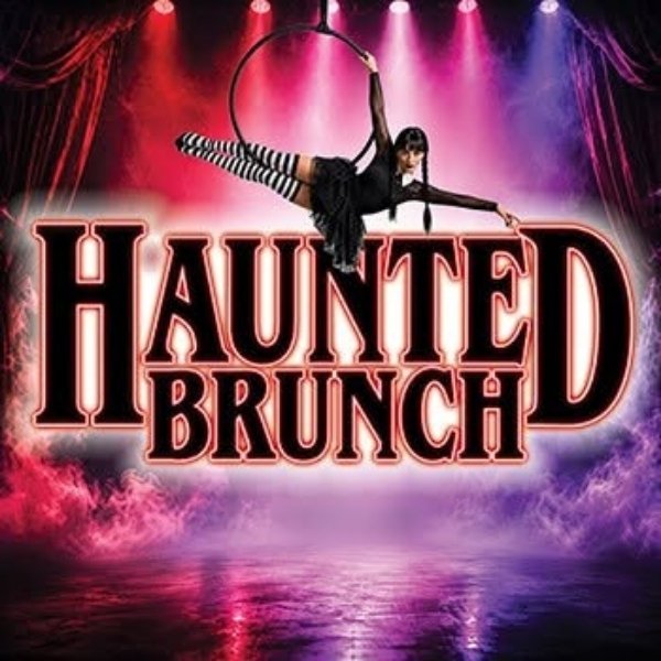 Haunted Brunch Las Vegas show graphic featuring an aerial performer above the show title