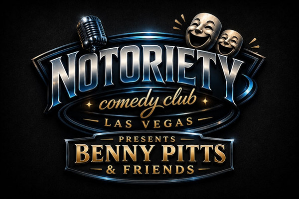 Notoriety Comedy Club in Downtown Las Vegas featuring host Benny Pitts and guest comedians
