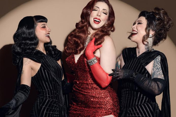 A glamorous burlesque performer appearing in the monthly A Night Of Burlesque production.