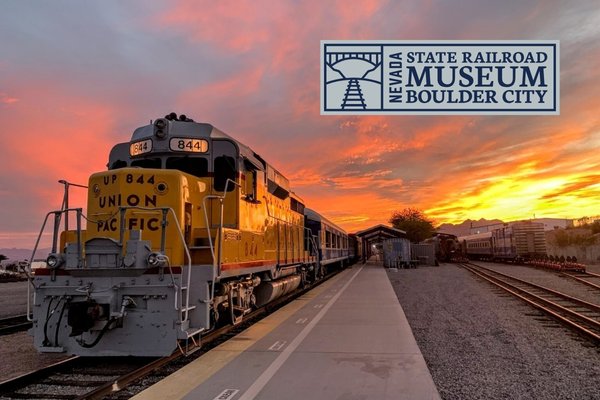 Historic excursion train at the Nevada State Railroad Museum in Boulder City.