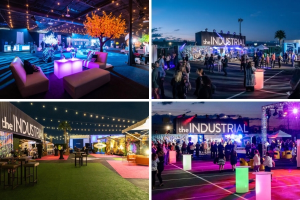 Outdoor and indoor festival grounds at The INDUSTRIAL Event Space in Las Vegas