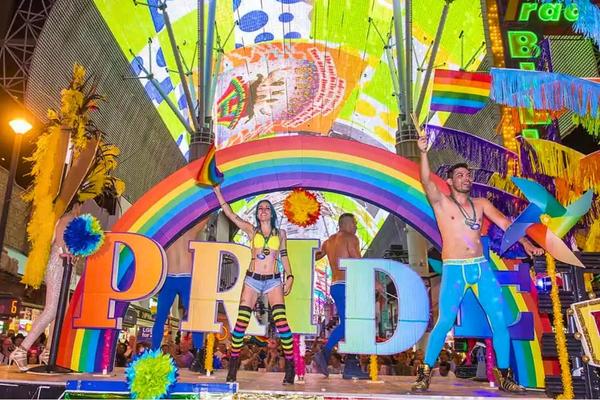 Las Vegas PRIDE Festival performers and attendees celebrating LGBTQIA+ pride at Desert Breeze Events Center