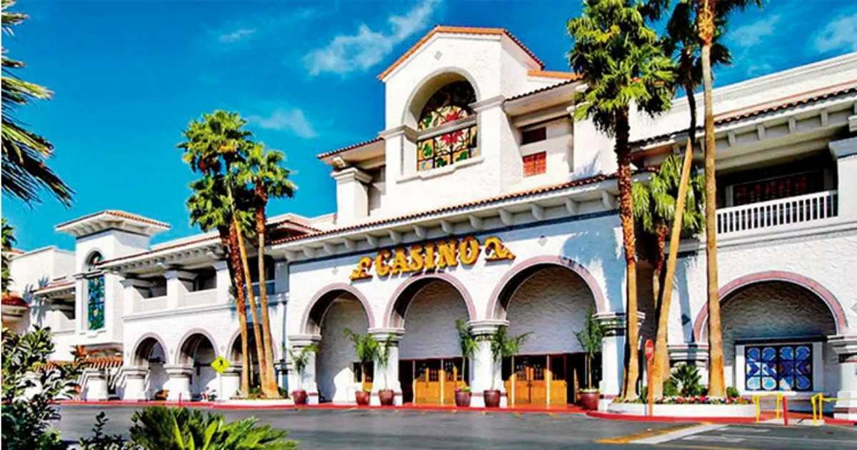 Exterior entrance of Gold Coast Hotel and Casino on West Flamingo Road in Las Vegas.