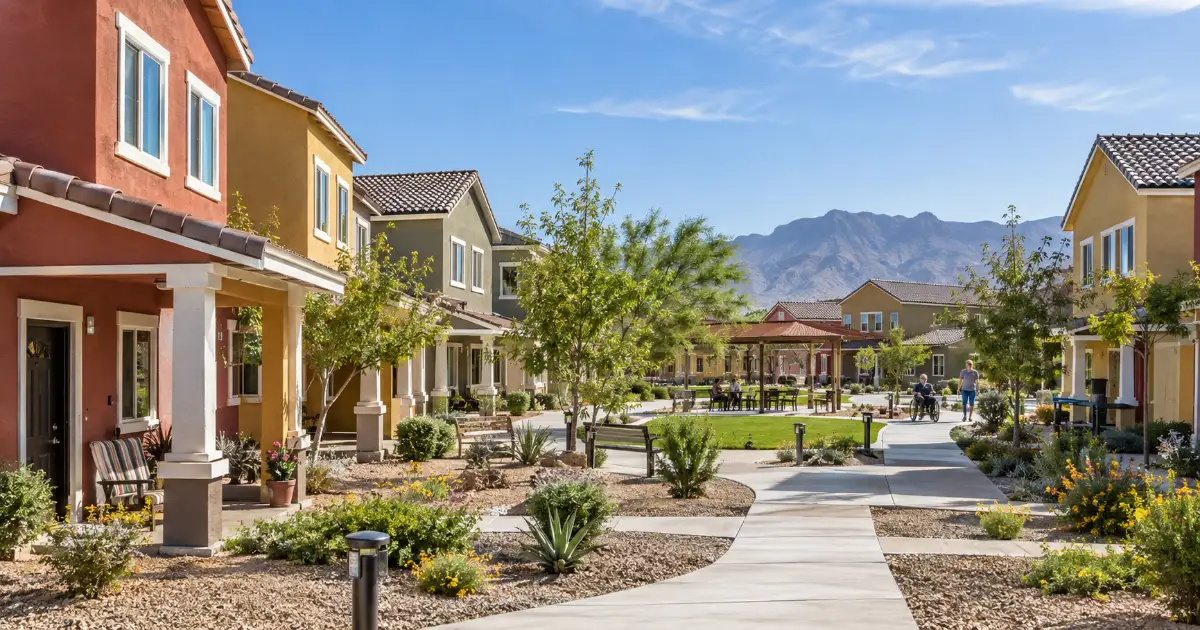 Exterior view of Betty’s Village, an Opportunity Village residential community in Las Vegas.