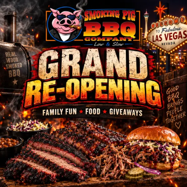 Feature image for the grand re-opening of the Smoking Pig BBQ Company