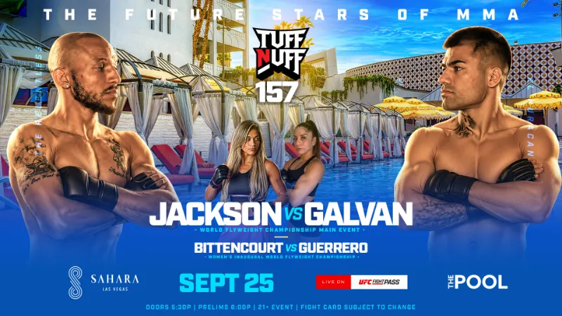Flyer for Tuff-N-Uff boxing event at Sahara Las Vegas