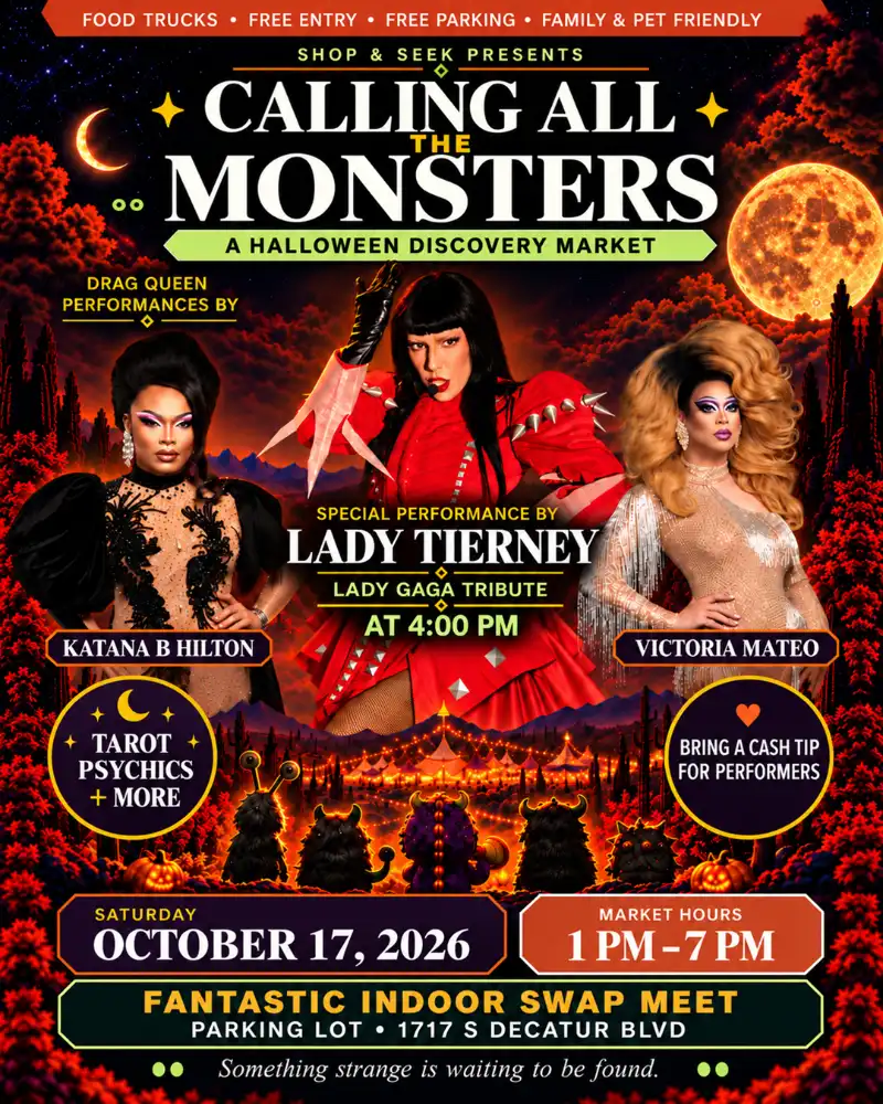 Calling All the Monsters free Halloween market in Las Vegas.