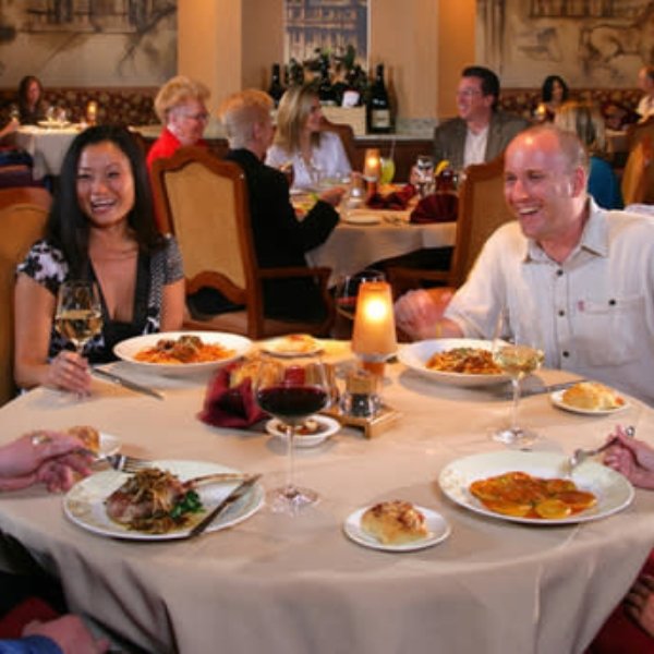 Guests enjoying Italian dinner at Don Vito’s inside South Point in Las Vegas