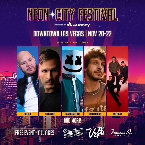 Neon City Festival 2026 free music festival in Downtown Las Vegas