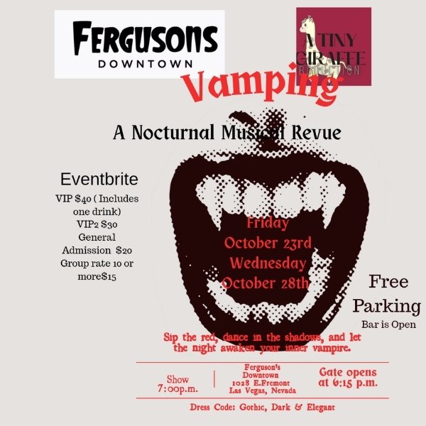 Vamping A Nocturnal Musical Revue Halloween performances at Fergusons Downtown Las Vegas