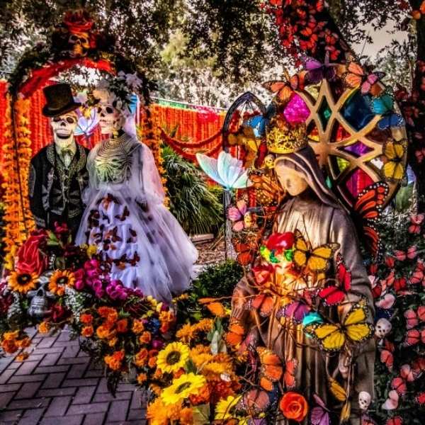 Colorful Día de Muertos celebration at Springs Preserve in Las Vegas