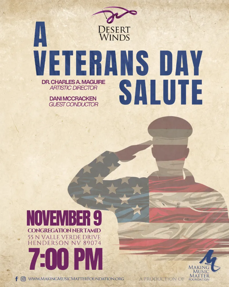 The Desert Winds 18th Annual Veterans Day Concert in Henderson, Nevada.